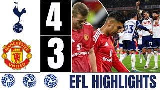 Tottenham 4 - 3 Manchester United | All Goals & More | Carabao Cup Highlights