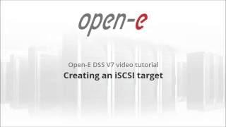 Creating an iSCSI target