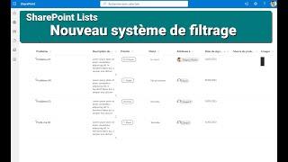 SharePoint Lists - Nouveau système de filtrage des listes #SharePoint #Lists