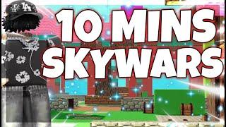 10 Minutes Of TRYHARD Skywars Gameplay! | Roblox Bedwars Gameplay