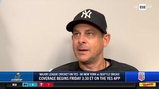 Manager Aaron Boone after the Yankees' 8-1 win over the Blue Jays