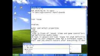 Windows Xp No Sound Fix