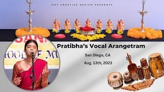 Pratibha's vocal arangetram | San Diego, CA | Roy Creative Design