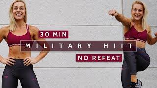 30 MIN MILITARY HIIT - Power Workout | Intense | Super Sweaty | No Repeat | Creative | Hyped | Fun