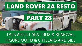 Seatbox YRM Replacement Panels B C Pillars Land Rover Series 2A restoration 2.25L Bulkhead Part 28