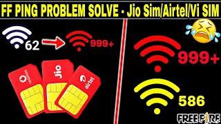 free fire ping problem solution Jio sim/FF Normal Ping But Not Working/FF PING PROBLEM SOLVE Airtel