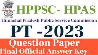 HPPSC-HPAS -2023 Prelims GS-1 Question Paper