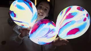 Blowing up LED MARBLE THEMED LIGHT UP BALLOONS | review