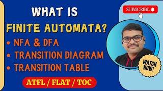 WHAT IS FINITE AUTOMATA AND REPRESENTATION OF FINITE AUTOMATA || THEORY OF COMPUTATION