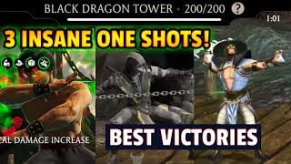 MK Mobile. 3 Epic Strategies to ONE SHOT Fatal Black Dragon Tower 200. Good Bye Tower...