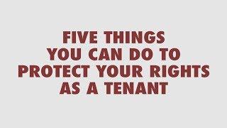 5 Things You Can Do To Protect Your Rights As A Tenant | #KCPublicWorks
