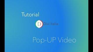 Pop Up video su immagine ,come crearlo in divi  Tutorial in italiano