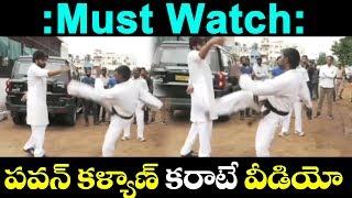 Must Watch : Power Star Real Stunts | Pawan Kalyan Gives Karate Training | YOYO Cine Talkies