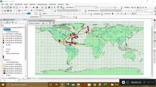 Tracking Analysis At Atlantic Ocean Through #ArcGis  #arcmap