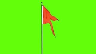 Hindu Flag, Bhagwa flag, Bhagwa Dhwaj   flag of Marathas   Green Screen bhagwa flag   Indian flag108