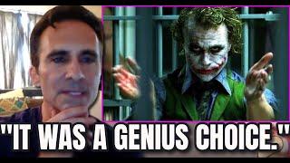 Nestor Carbonell tells a great story of Heath Ledger improvising the jail scene in The Dark Knight.