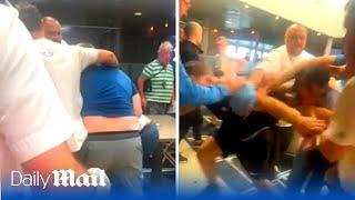 Dramatic moment mass brawl erupts on ferry service from Dublin