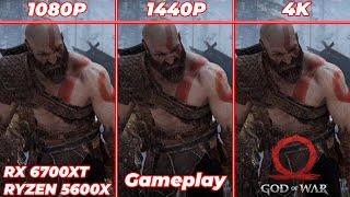 God of War Gameplay Max Settings 1080, 1440, 4K (2160P) 60 FPS - FSR - FPS TEST RX 6700 XT