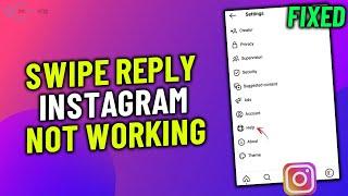 How to fixed swipe reply instagram not working 2023