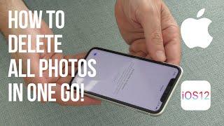 Selecting multiple photos on your iPhone to delete -  IOS 12 and iOS 13.