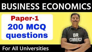 Business Economics | 200 Important MCQs | B.Com Year | BR COMMERCE