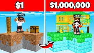 $1 vs $1,000,000 Million CHUNK in MINECRAFT