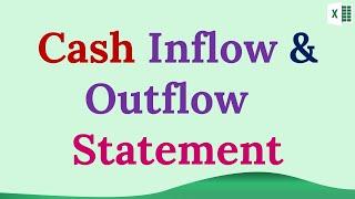 Cash Flow Statement from Trail Balance / Cash Inflow statement / Cash Outflow statement in Excel