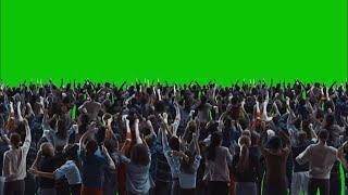 Green screen crowd