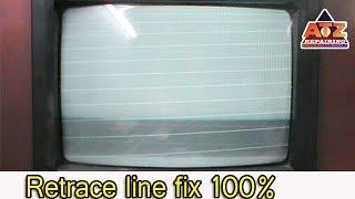 how to repair retrace lines on crt tv! Crt Tv Retrace lines Problem In LG, Beston