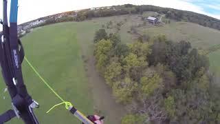 Dro landing his paramotor