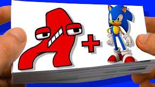 Alphabet lore but they are Sonic - Flipbook Animation - Letter A + Sonic