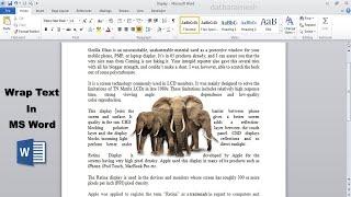 How to Wrap Text Around A Picture In MS Word