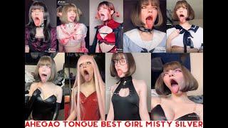 TikTok Ahegao Tongue Best Girl Misty Silver Compilation