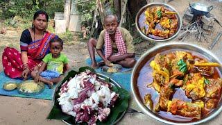 MUTTON curry recipe Village Style | Desi khasi Meat Cooking & Eating |Rural india