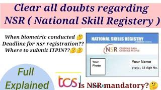 Deadline for NSR? (National Skill Registry) | All doubts clear | NSR pin for TCS #tcs