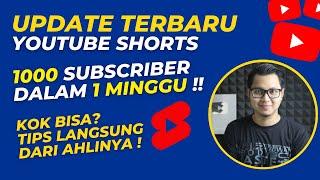 Update Terbaru Youtube Shorts,  Tips 1000 Subcriber Dalam 1 Minggu Secara Alami Dari Ahlinya !