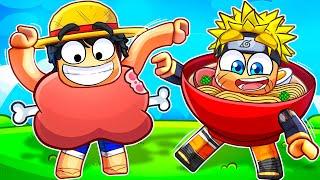 Luffy and Naruto BECOME FOOD in Roblox?!