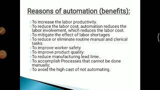 Reasons & Benefits of Automation