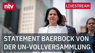 LIVE: Statement Baerbock von der UN-Vollversammlung in New York