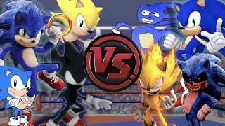 SONIC FREE FOR ALL! RAP CONCERT! (Classic Sonic, Sonic.EXE, Movie Sonic & More) CARTOON RAP ATTACK!