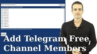 How to scrape members of telegram CHANNELS and ADD them in your CHANNEL