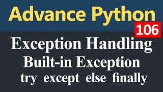 Exception Handling and Builtin Exception in Python (Hindi)