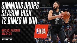 Season-high dimes for Ben Simmons as Nets win another | #NBA