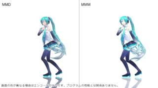 【MikuMikuDance】 MMDとMMMの比較動画