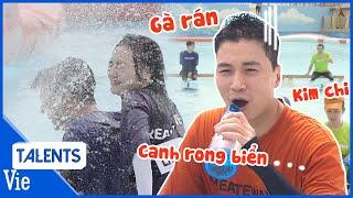 Karik tung "fastflow" 5 món ăn Hàn Quốc bị gãy ngang, Lan Ngọc no nước với vòi rồng | Running man