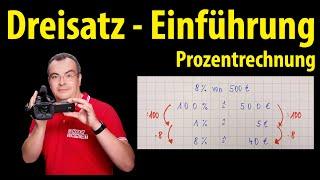 Dreisatz - einfach erklärt (Prozentwert berechnen) | Lehrerschmidt