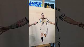 Lionel Messi Painting World Cup Argentina FIFA 2022 ️