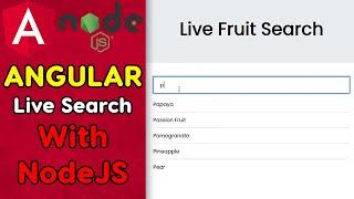 Live Search |Search Filter | Search AutoComplete – Angular for Beginners Tutorial