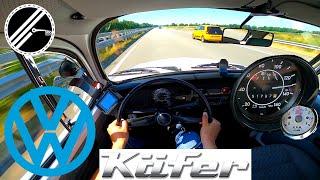 VW Käfer 1600i 44 PS Top Speed Drive On German Autobahn No Speed Limit POV