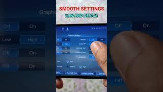 SMOOTH SETTINGS FOR MOBILE LEGENDS Low End Device #mobilelegends #mlbb